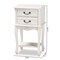 Baxton Studio Gabrielle White-Finished 2-Drawer Wood Nightstand 162-10260 - alternate 4